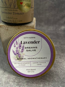 Kitty Karma Studio: Lavender salve lid beside jar