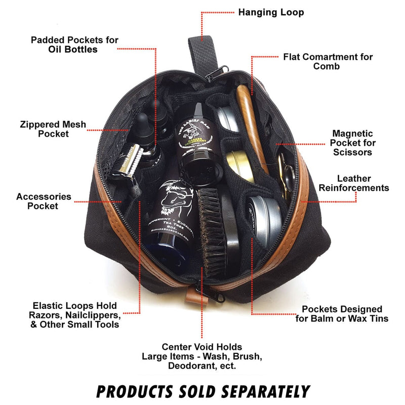 Badass Canvas Travel Bag Cases and Dopp Bags Badass Beard Care 