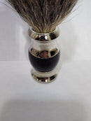 Edwin Jagger Pure Badger Shave Brush in Black and Chrome (light use) Shaving Brush Ice Shave 