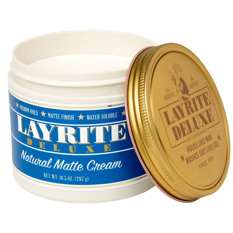 Layrite Natural Matte Cream - 10.5oz Pomades & Hair Clay BUYBARBER.COM 