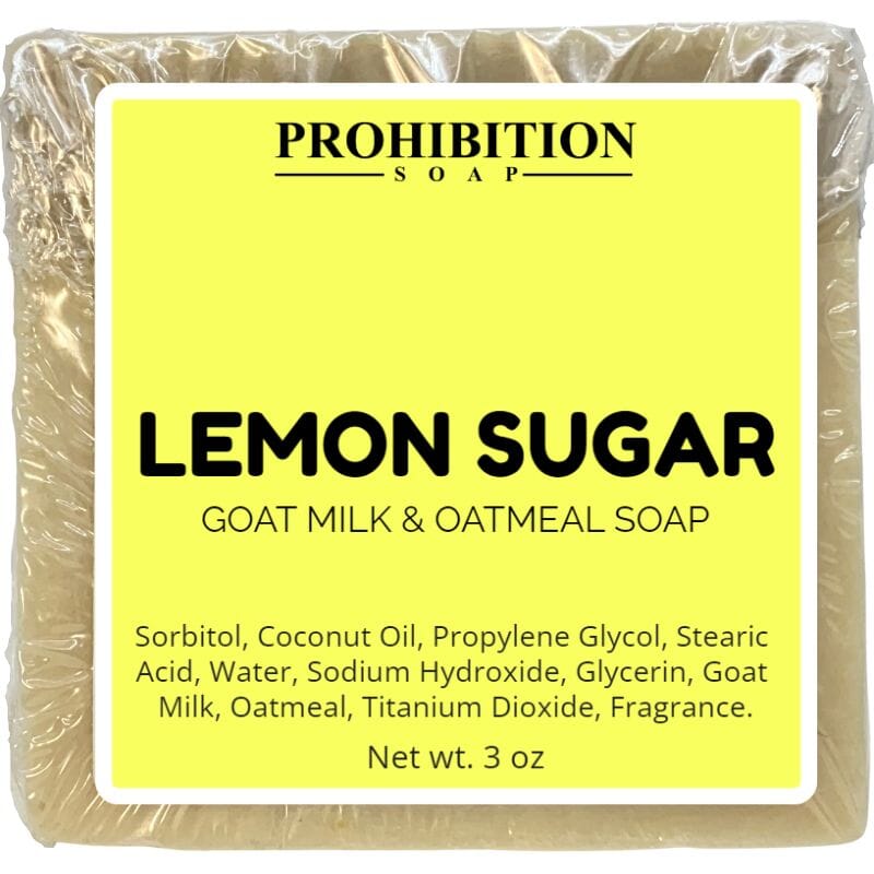 Lemon Sugar Goat Milk and Oatmeal Soap Bath Soap Prohibition Soap 