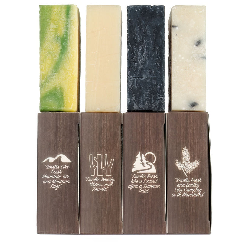 Mens Body Soap Bar - Variety Pack Bath Soap Lather & Wood Shaving Co 