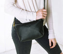Crossbody Bag Cases and Dopp Bags Lifetime Leather Co Pebble Black 