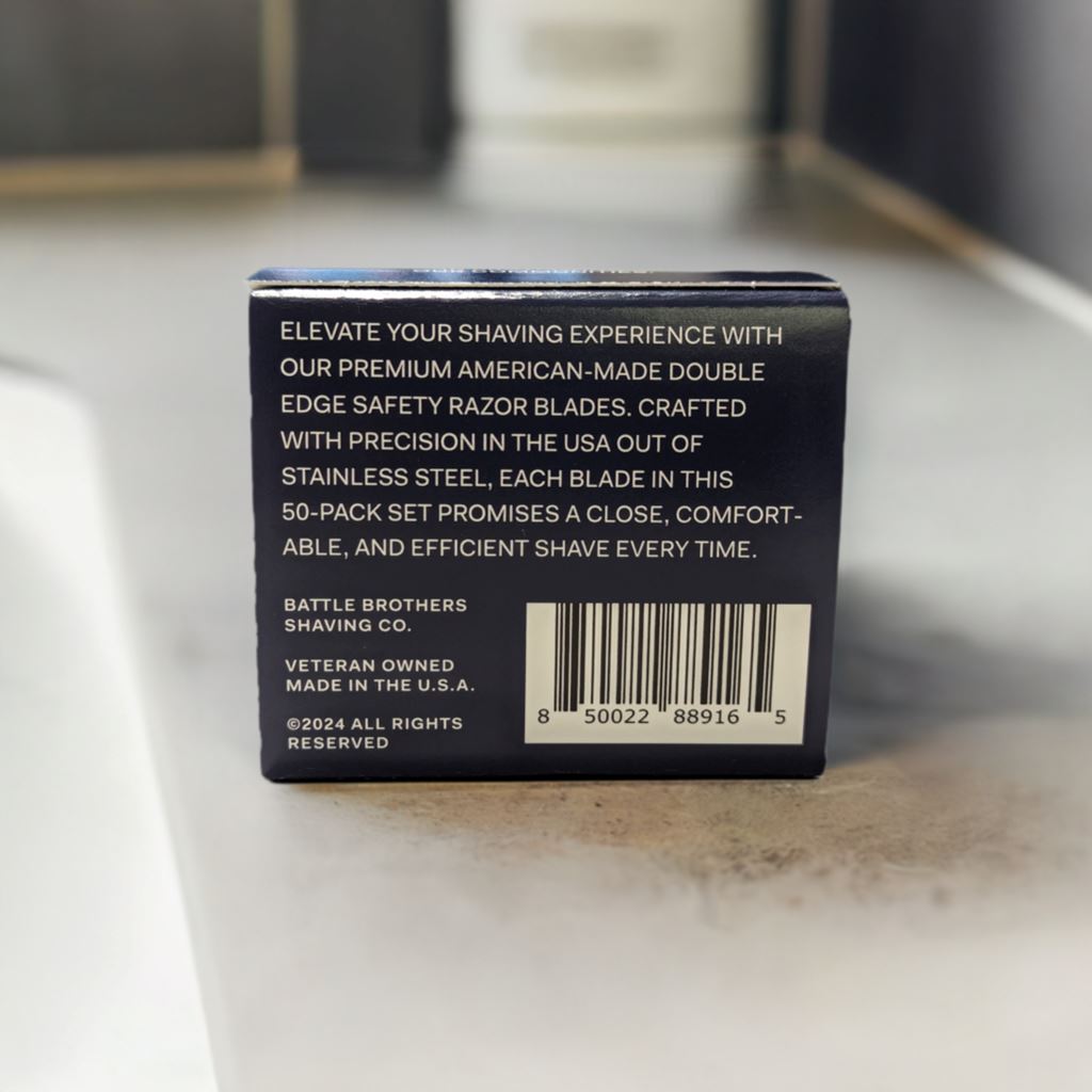 Made in U.S.A. Double Edge Razor Blades - Pack of 50