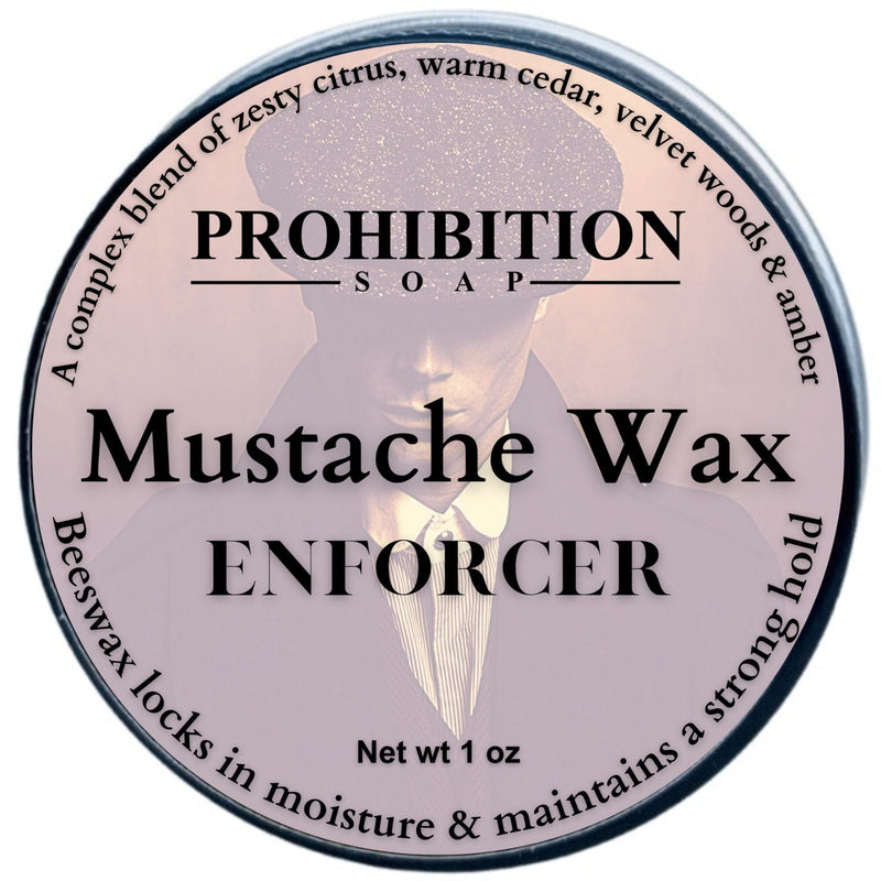 Enforcer Mustache Wax Beard & Mustache Wax Prohibition Soap 
