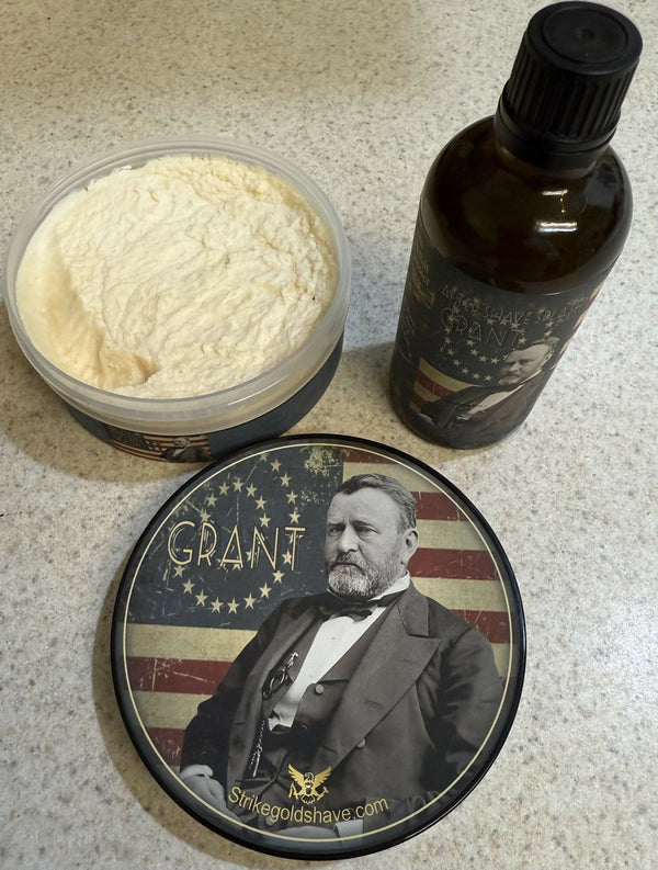 Strike Gold Shave Grant Soap and Aftershave Bundle Erik Stuckart 