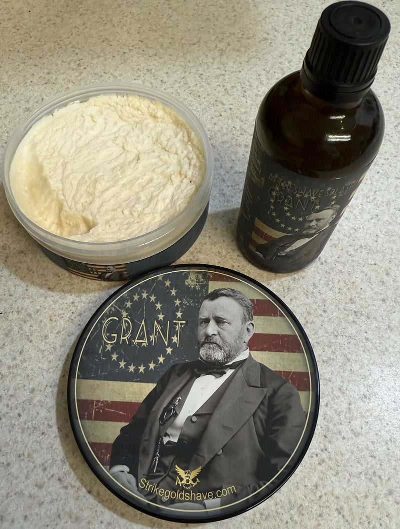 Strike Gold Shave Grant Soap and Aftershave Bundle Erik Stuckart 