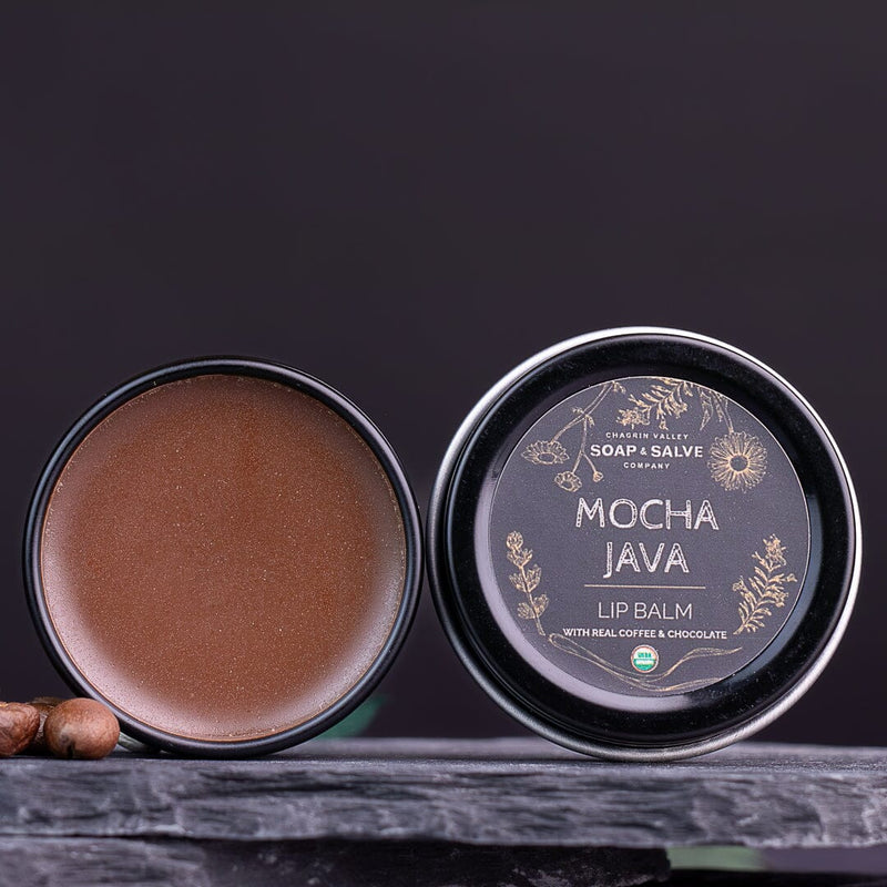Lip Balm: Mocha Java Lip Balm Chagrin Valley Soap & Salve 0.5 fl oz Tin 