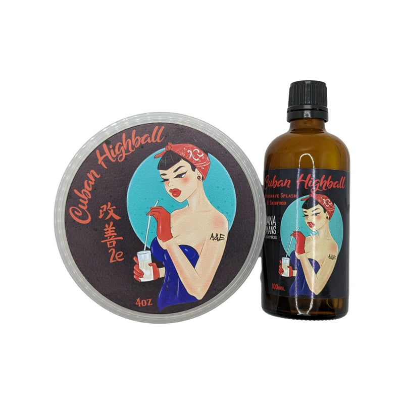 Cuban Highball Shaving Soap (K2e) and Splash - by Ariana & Evans (Pre-Owned) Shaving Soap Murphy & McNeil Pre-Owned Shaving 