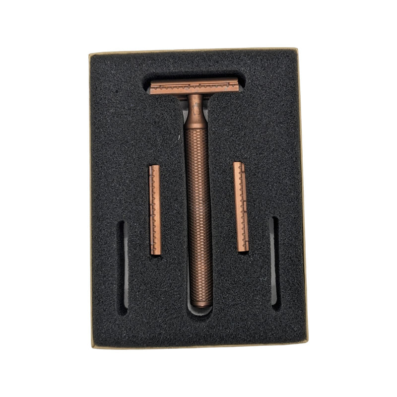 Christopher Bradley Copper Safety Razor w/Plates A, B, and C - by Karve Shaving Co. (Used) Safety Razor MM Consigns (SW) 