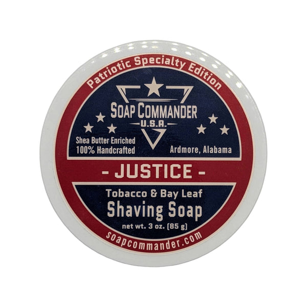 Patriotic Specialty Edition Justice Shaving Soap (3oz.) - by Soap Commander (Used) Shaving Soap MM Consigns (SW) 