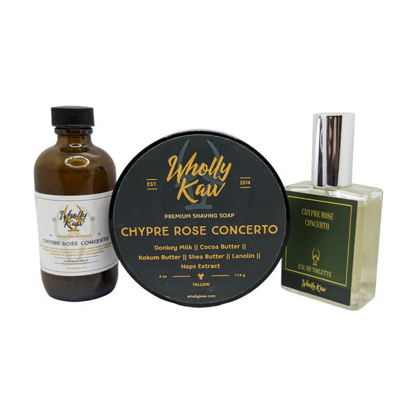 Chypre Rose Concerto Shaving Soap (Tallow), Toner, and Eau de Toilette - by Wholly Kaw (Used) Shaving Soap MM Consigns (SW) 