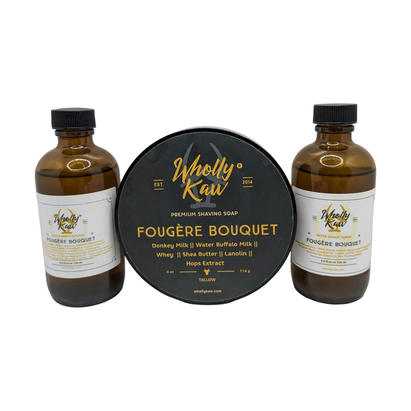Fougere Bouquet Shaving Soap (Tallow), Splash, and Toner - by Wholly Kaw (Used) Shaving Soap MM Consigns (SW) 