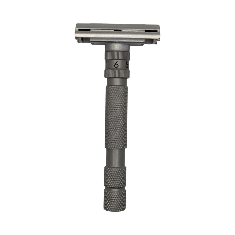 T2 Stainless Steel Adjustable Safety Razor w/Stand (Matte)- by Rockwell (Used) Safety Razor MM Consigns (ED) 