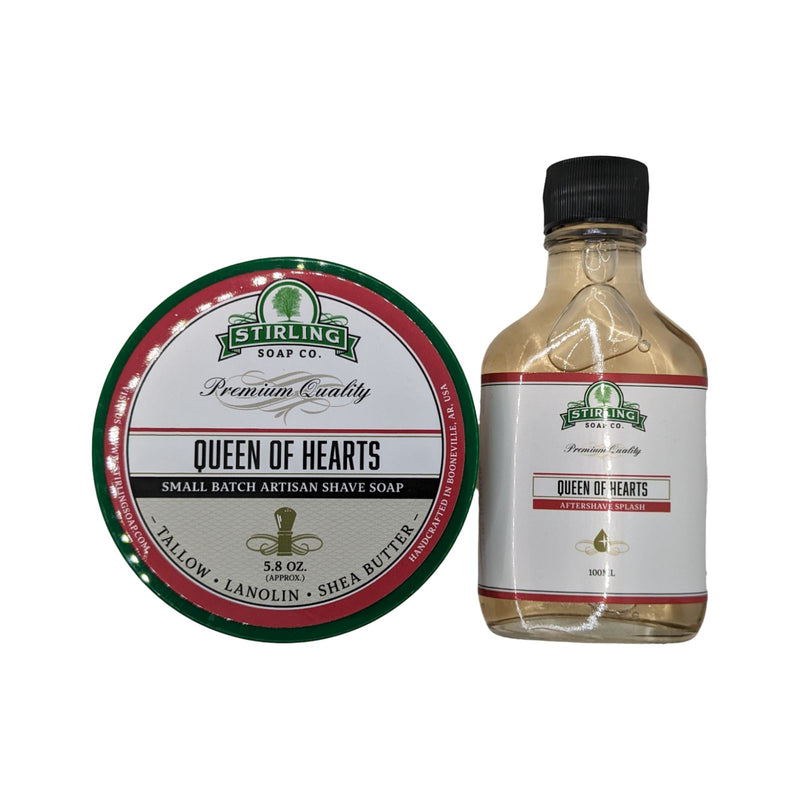 Queen of Hearts Shaving Soap and Splash - by Stirling Soap Company (Used) Shaving Soap MM Consigns (CN) 