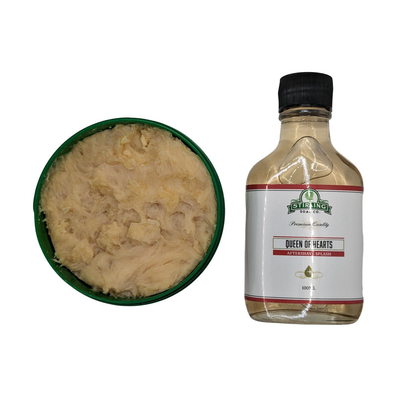 Queen of Hearts Shaving Soap and Splash - by Stirling Soap Company (Used) Shaving Soap MM Consigns (CN) 