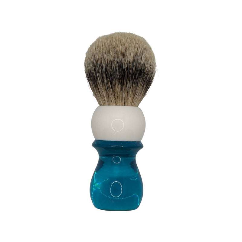Blue & White Tall Silvertip Badger Shaving Brush (26mm) - by West Coast Shaving (Used) Shaving Brush MM Consigns (SW) 