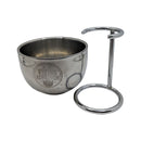Stainless Steel Travel Lather Bowl & Stand - by Viking Revolution & Unknown (Used) Shaving Bowls and Mugs MM Consigns (SW) 