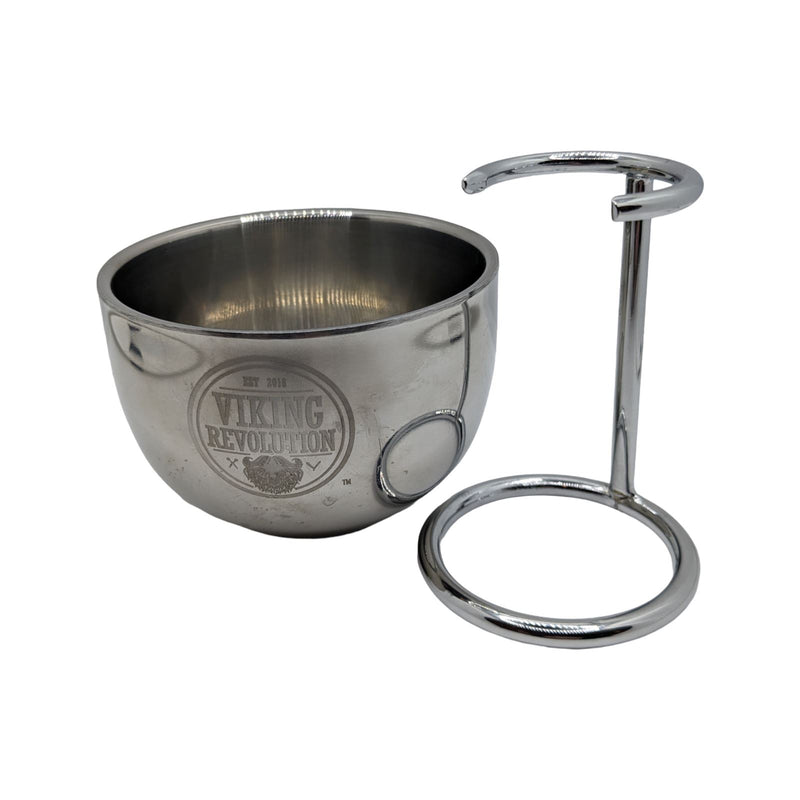 Stainless Steel Travel Lather Bowl & Stand - by Viking Revolution & Unknown (Used) Shaving Bowls and Mugs MM Consigns (SW) 