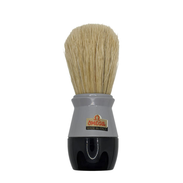 Gray & Black Boar Shaving Brush (10099) - by Omega (Used) Shaving Brush MM Consigns (SW) 