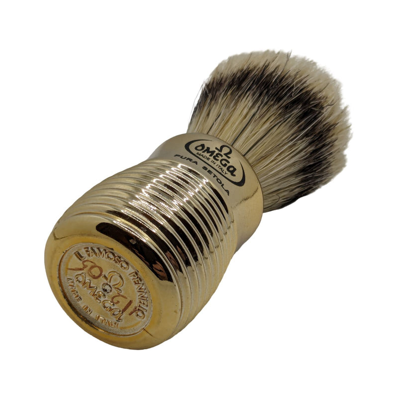 Gold Pure Badger Shaving Brush (11205) - by Omega (Used) Shaving Brush MM Consigns (SW) 