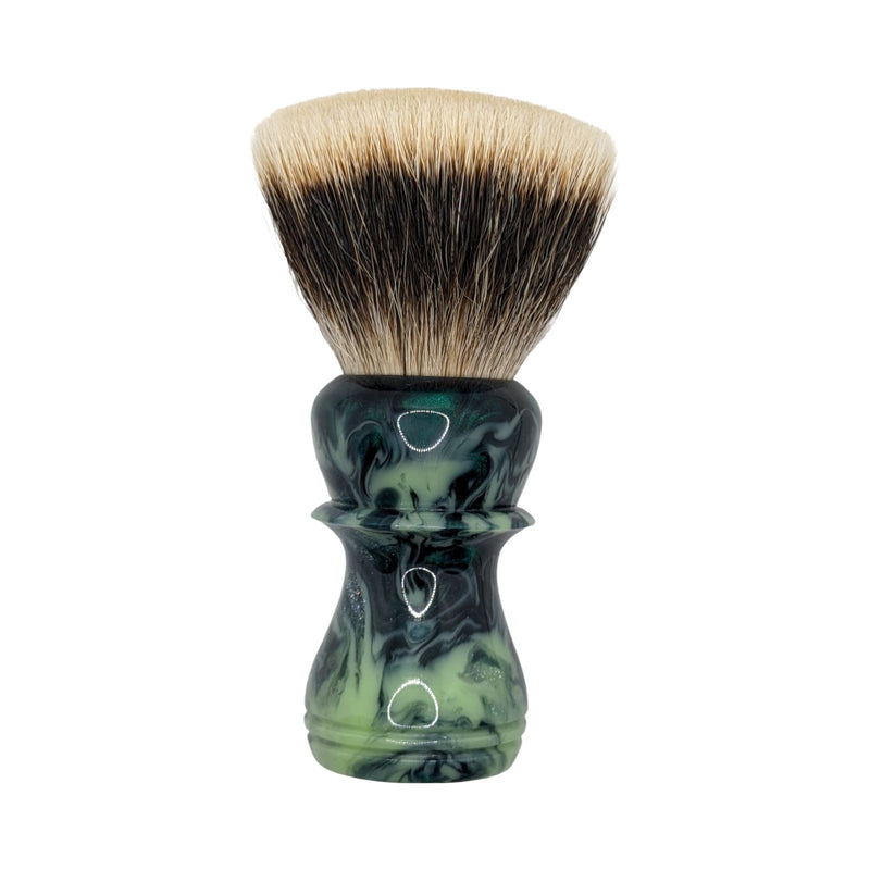 Bloom Pour, Inception Handle (28mm, M5 Fan knot) Shaving Brush - by Turn-N-Shave (Used) Shaving Brush MM Consigns (AU) 