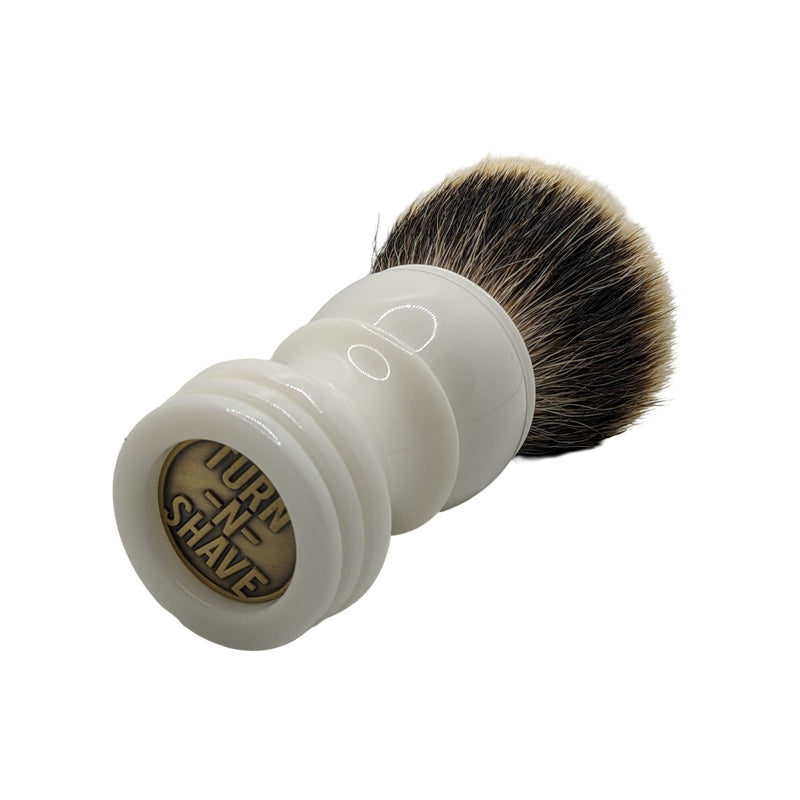 Chalice Handle w/Coin (26mm, M2 Fan knot) Shaving Brush - by Turn-N-Shave (Used) Shaving Brush MM Consigns (AU) 
