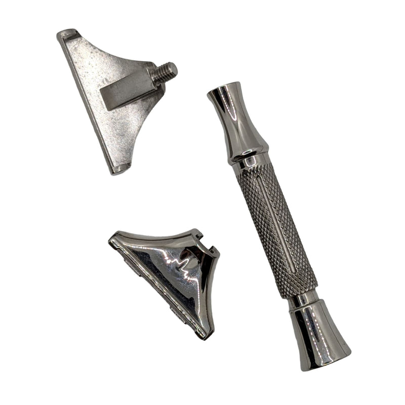 Injector Razor w/V3 Bullgoose Handle - by Asylum Shave Works/Bullgoose Shaving (Used) Safety Razor MM Consigns (AU) 