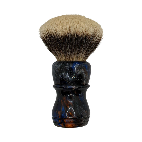 Galaxy, Inception Handle (28mm, M1 Fan knot) Shaving Brush in Wood Box - by Turn-N-Shave (Used) Shaving Brush MM Consigns (AU) 