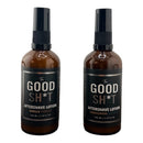 The Good Sh*t: Two amber aftershave lotion spray bottles