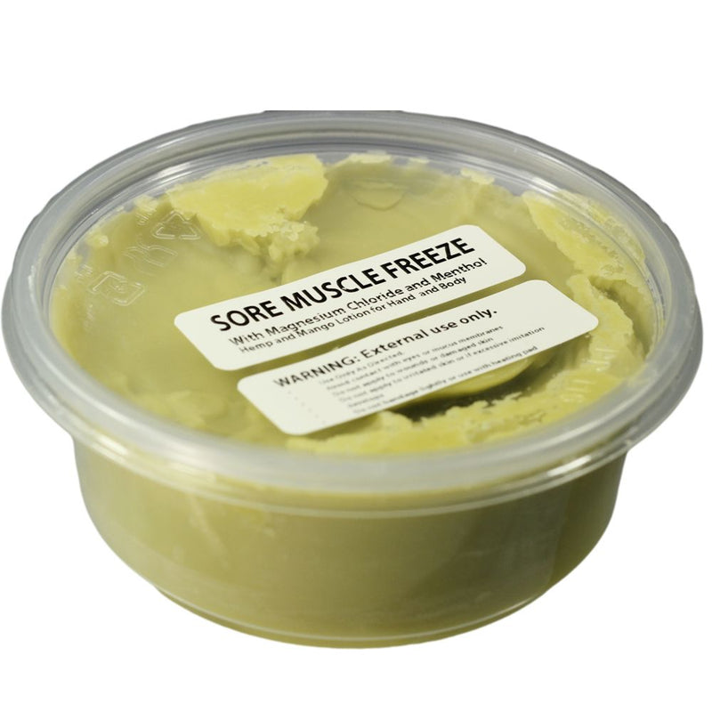 Bulk Hand and Body Cream 8 oz Bulk Container-Sore Muscle Freeze with M