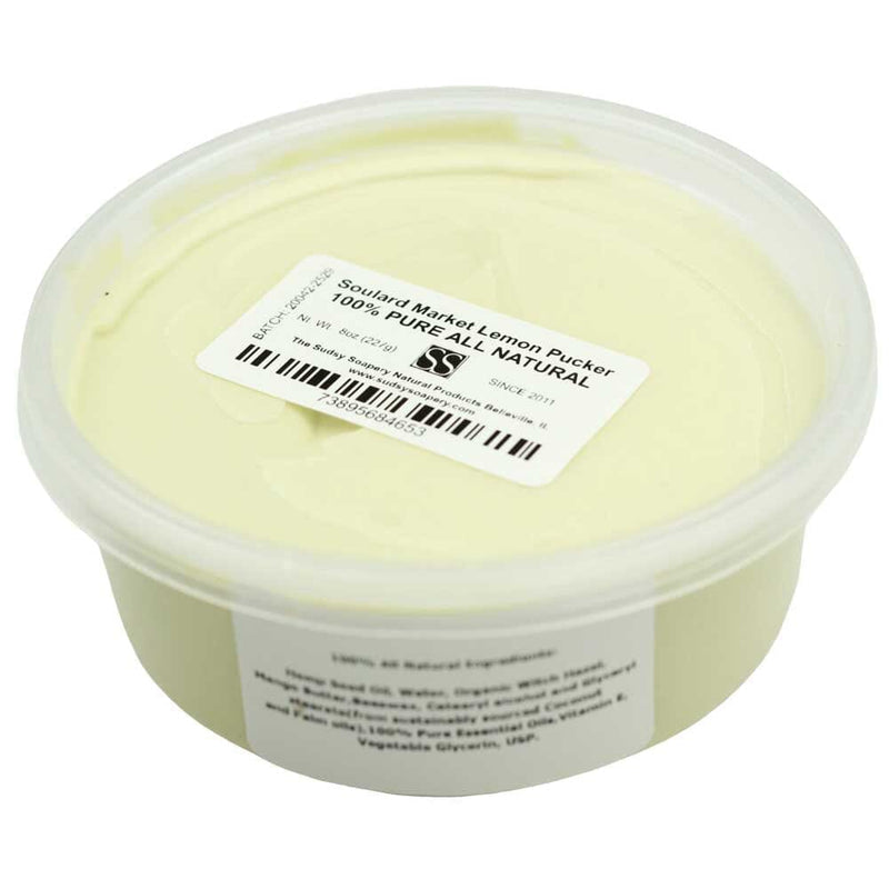 Bulk Hand and Body Cream 8 oz Bulk Container-Soulard Market Lemon Pucker Lotion The Sudsy Soapery Natural Products, LLC 