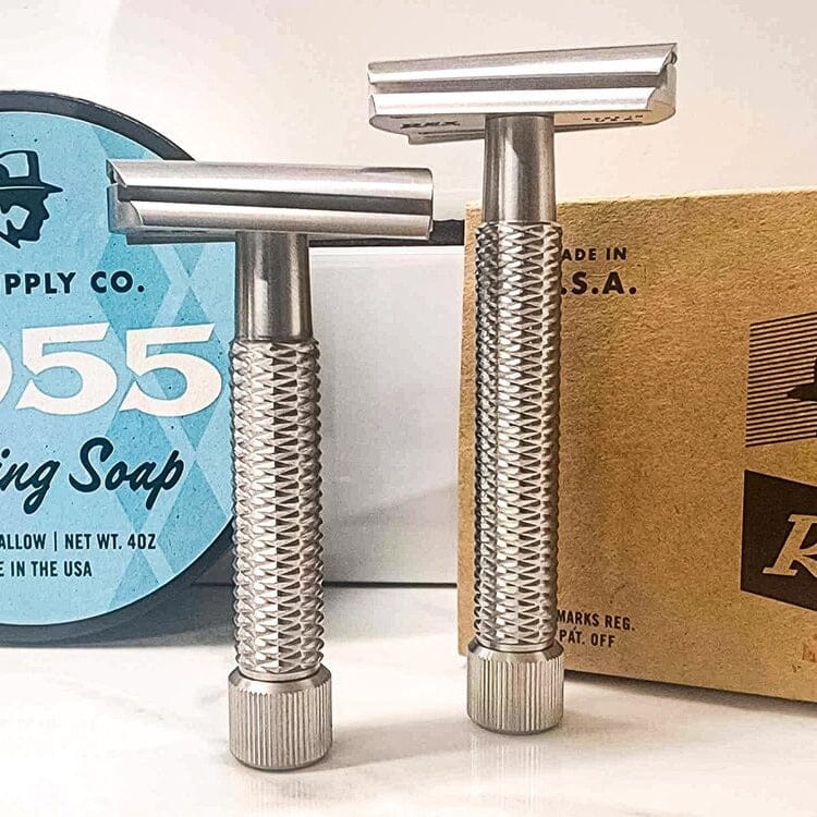 Sentry Slant XL Stainless Steel DE Safety Razor (Choose Style) - Rex Supply Co. Safety Razor Rex Supply Co. 