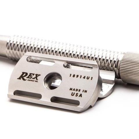 Sentry Slant XL Three-Piece Stainless Steel Double Edge Razor - Rex Supply Co. Safety Razor Rex Supply Co. 