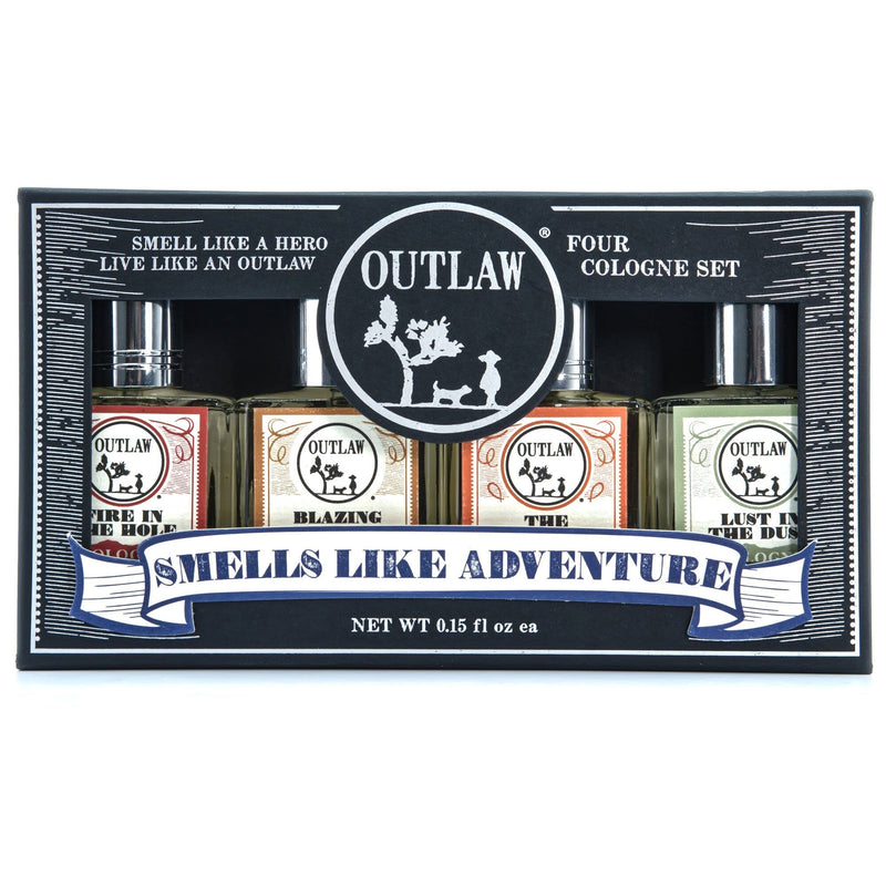 Outlaw Sample Cologne Set - A boxed set of 4 colognes to try Colognes and Perfume Outlaw Adventure - sagebrush | campfire | cedar 