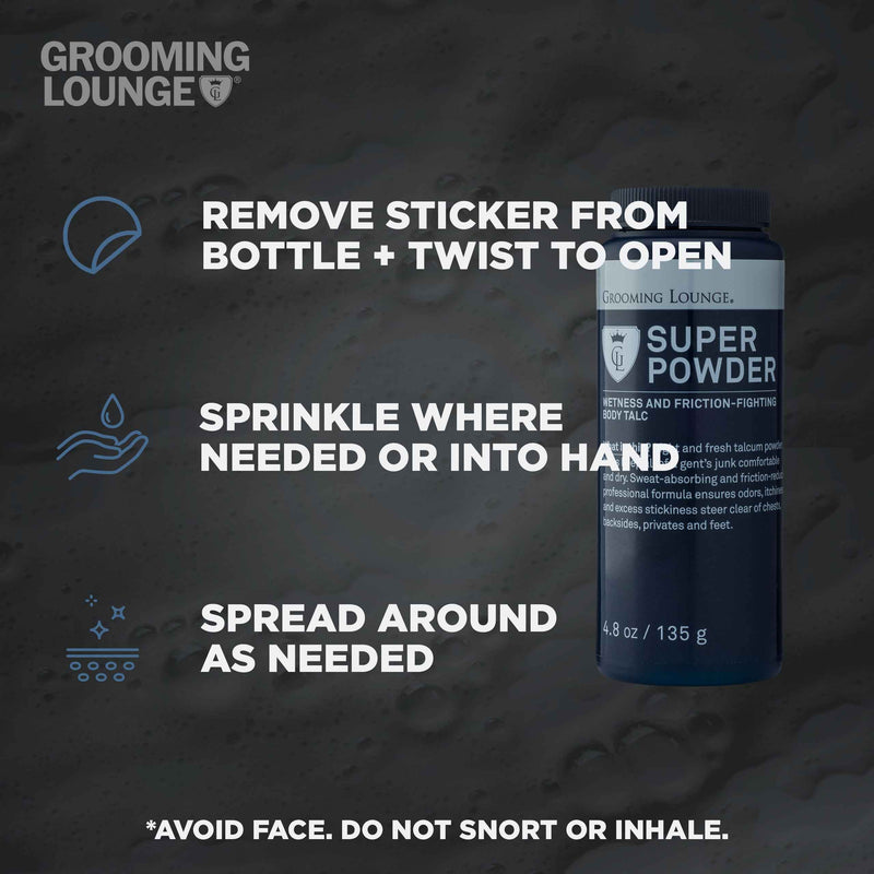 Grooming Lounge Super Powder - 3 Pack (Save $9) Body Powder Grooming Lounge 