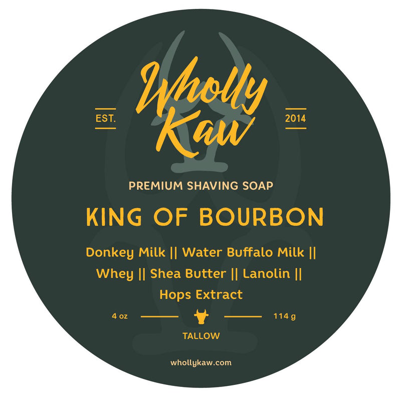 King of Bourbon Shaving Soap Shaving Soap WhollyKaw Tallow 