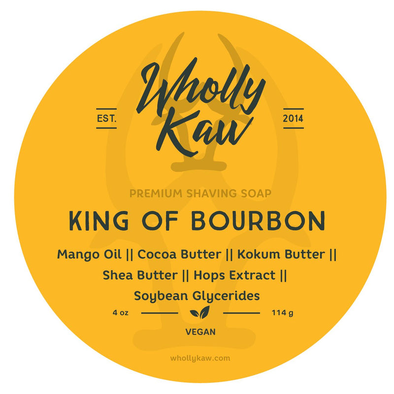 King of Bourbon Shaving Soap Shaving Soap WhollyKaw Vegan 