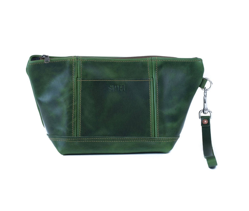 Women's Toiletry Bag Cases and Dopp Bags Lifetime Leather Co Emerald Green 