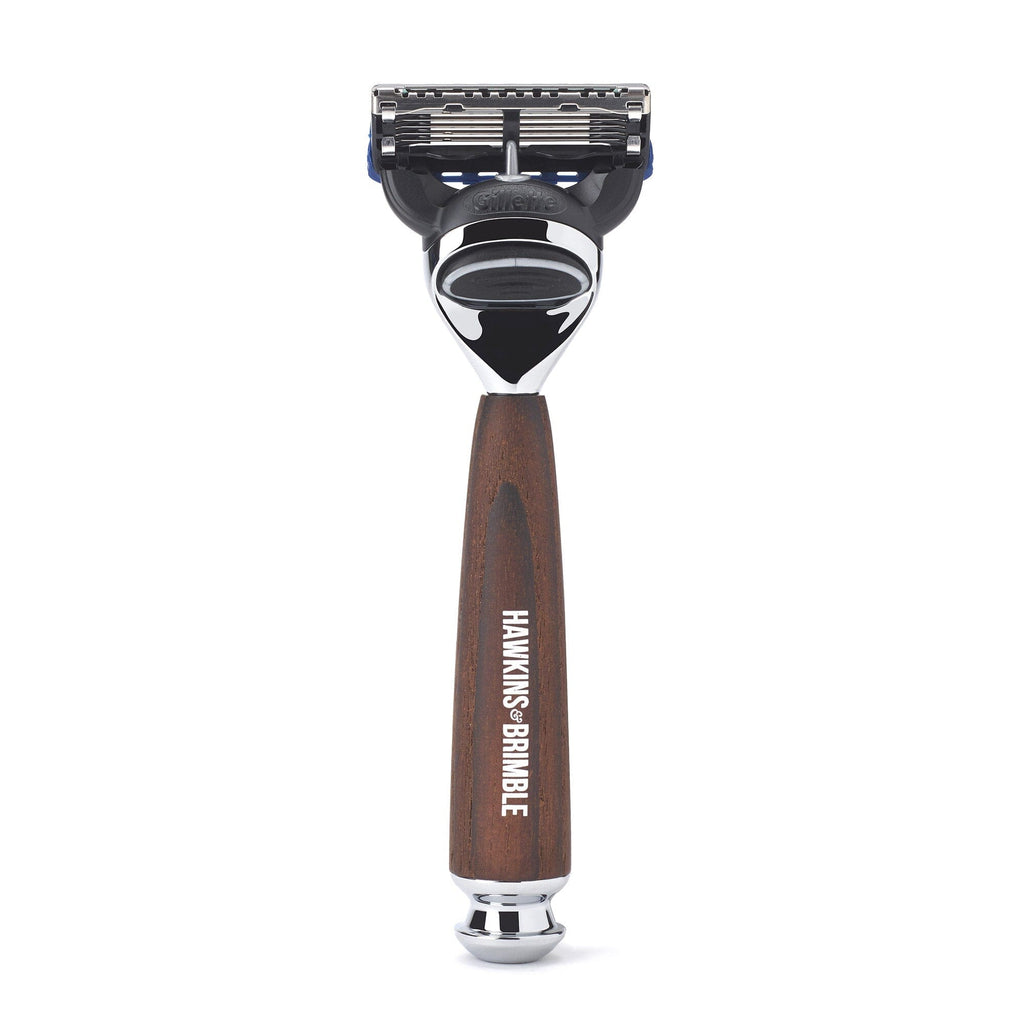 Lumber Razor Wood Handle Razor with Gillette ProGlide Fusion Blade