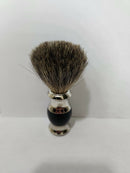 Edwin Jagger Pure Badger Shave Brush in Black and Chrome (light use) Shaving Brush Ice Shave 