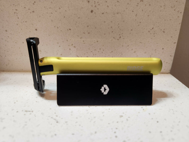 The Ridge Razor in Hyper Lime from One Blade Safety Razor Barbarian's Stockpile 