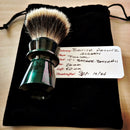 Trotter Handcrafts Portal 26mm Badger Shaving Brush - British Racing Green