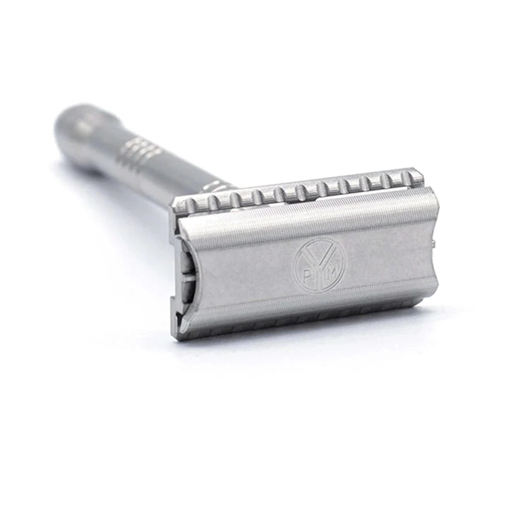 Model 921-M Stainless Steel Safety Razor (Machined Finish) - by Yates Precision Manufacturing Safety Razor Murphy and McNeil Store 