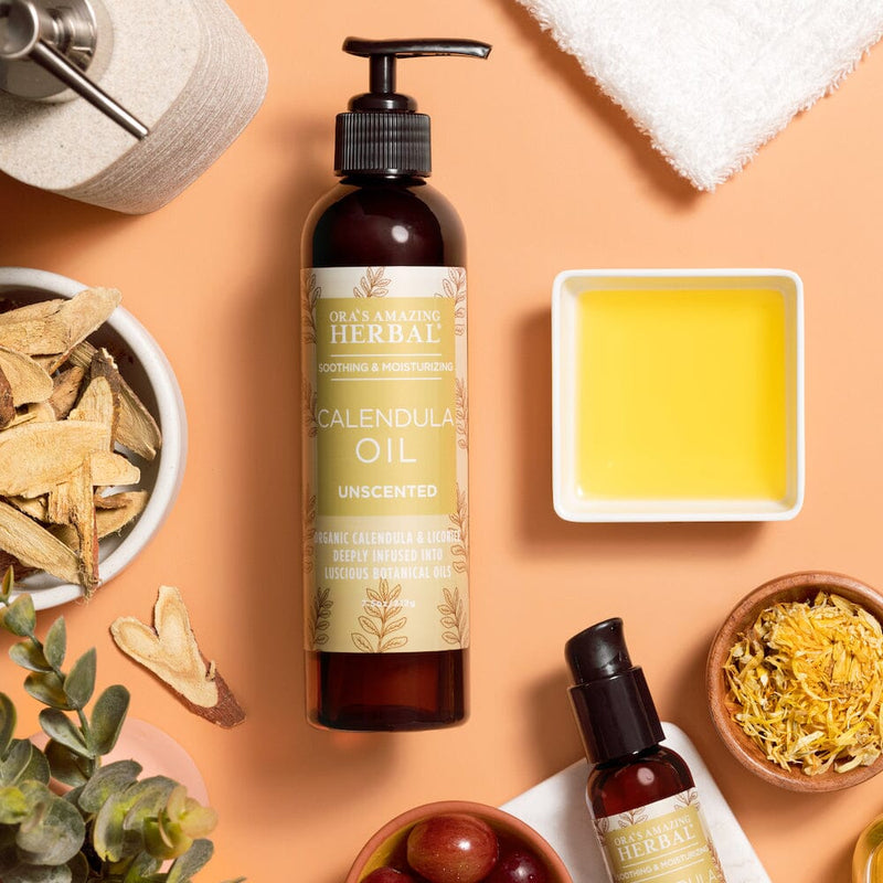 Calendula Oil with Licorice Root Bath & Body Ora's Amazing Herbal 7.5 oz 