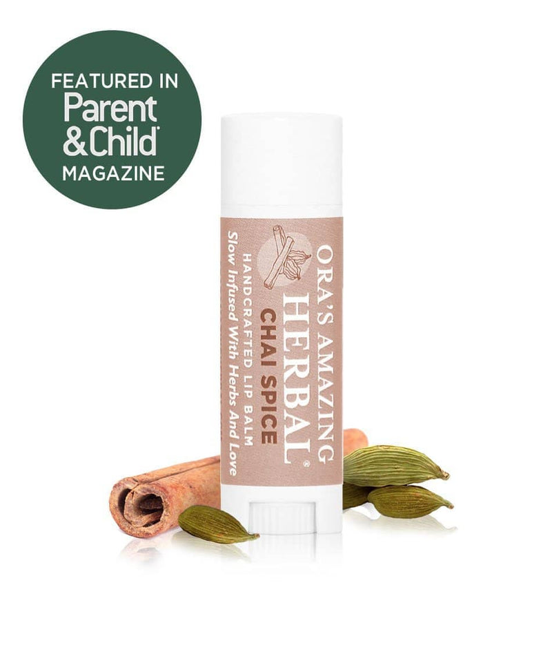 Natural Lip Balm, Herbal Infused, Chai Spice Ora's Amazing Herbal 