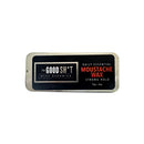 The Good Sh*t: Rectangular moustache wax tin with red lettering