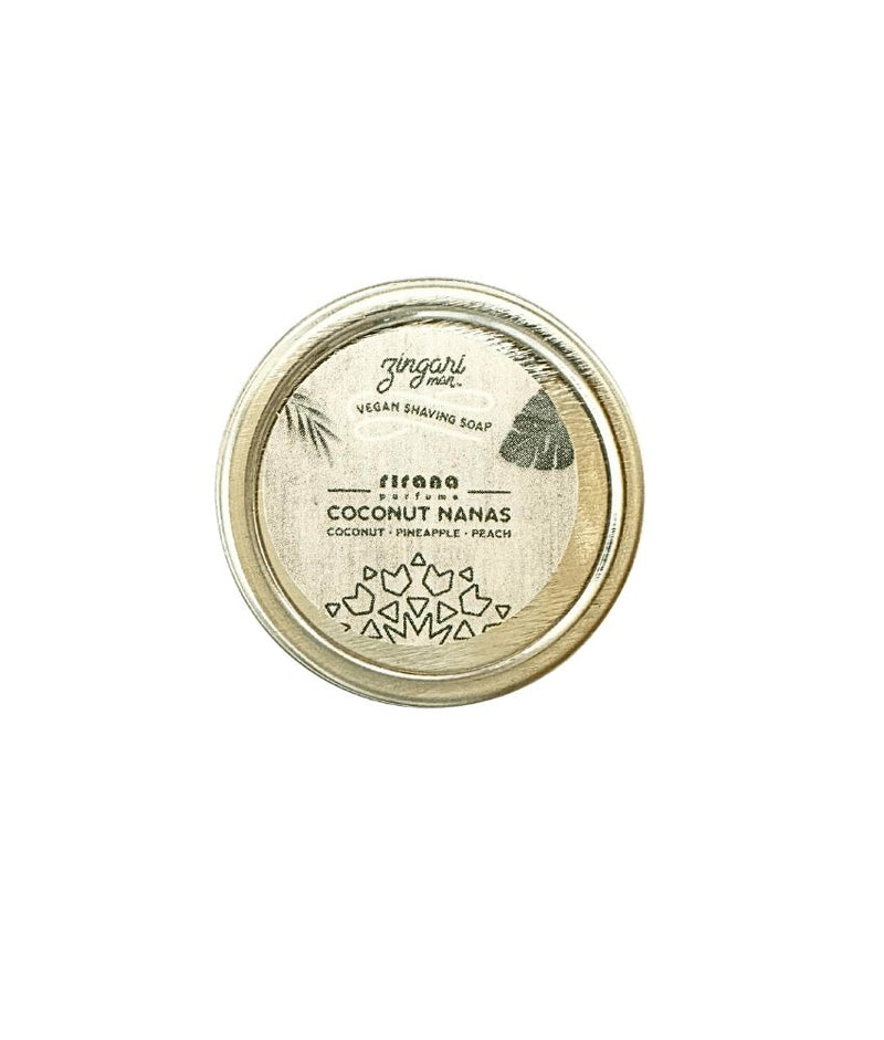 Coconut Nanas Vegan Shave Soap Shaving Soap Zingari Man 1/3 oz. sample 