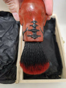 Old Nick/Devil Head Shaving Brush Resin Hand Painted Synthetic Knot (pre owned) Shaving Brush Ice Shave 