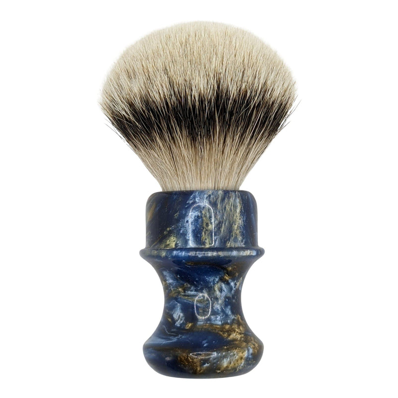 Blue/Gold Silvertip Badger (24mm) Shaving Brush - by Captain's Choice (Pre-Owned) Shaving Brush Murphy & McNeil Pre-Owned Shaving 
